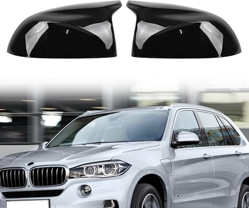 Hebstw Auto Spiegelkappen 1 Paar Auto Tür Außenspiegelkappe Rückspiegelkappe Seitenspiegel Abdeckungen für B-MW X3 F25 X4 F26 X5 F15 X6 F16 2015-2018
