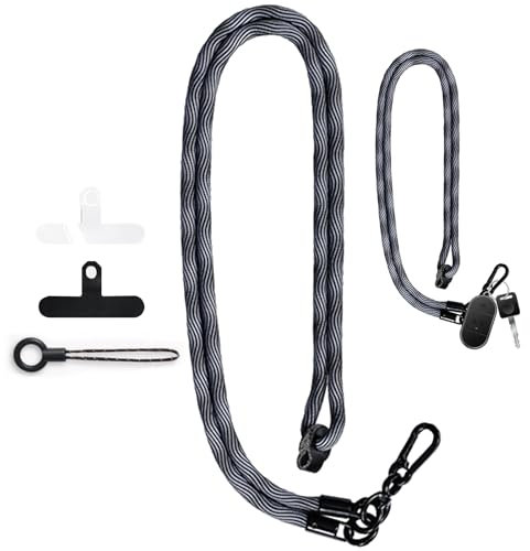 Verstellbar Handyband Handy Lanyard Mit 2 Stück Lanyard-Aufnäher Mit Hülle Kombinierbar, Einstellbar Und Abnehmbar Stabil Handyband Für Holiday, Outdoor, Reise, Phone Lanyard Mit Robuste Haken