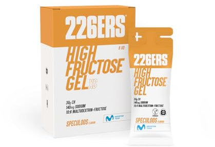 226ERS - High Fructose XS, Energiegel für Sportler, mit Maltodextrin und Fruktose, Vegan und Glutenfrei, Kohlenhydratversorgung, Speculoos-Geschmack, 8 Gels x 44 g