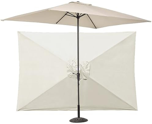 Telo di Copertura per ombrellone con Protezione UV, 2x2 m, Tessuto Impermeabile per ombrellone da Spiaggia e da Patio, Telo di Ricambio a 6 Stecche, Traspirante e Resistente alle intemperie,