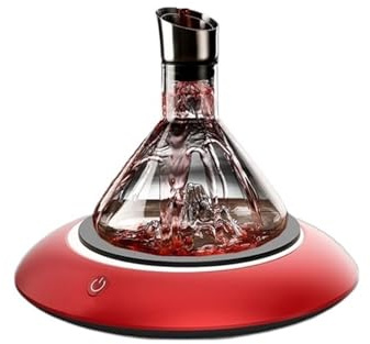 Wasserfall-Rotwein-Dekanter, Kristallglas, Zuhause, personalisierter Weinspender, Krug, Weinutensilien Geschenkidee für Weinliebhaber(Grigio)