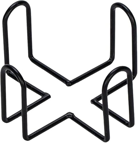 Schwarzer Eisen-Untersetzer-Halter, Metall-Aufbewahrungsregal, Untersetzer, Regal für runde und quadratische Untersetzer, Untersetzer, Bar-Werkzeuge (11,2 x 11,2 x 6,3 cm)