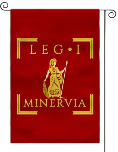 Banderas Legión Romana Legio Lavable Banderas De Balcón Premium Estandarte De Césped Para Interior Decoración Barra 12X18 Inch