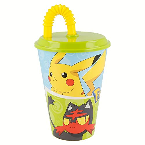 Pokemon Trinkbecher mit Deckel und Rute 430 ml (Stor 06830)