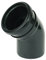 110MM Push Fit Bend 45 Degree Single Socket - Black Soil Pipe and Ring Seal Fittings