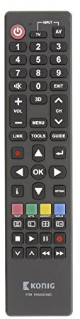 König NE550637007 Pre-programmato Telecomando Controllo, Nero