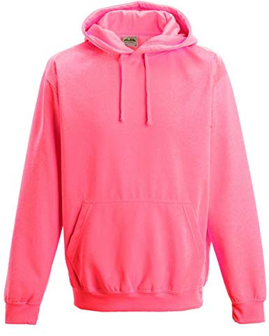 noTrash2003 Sweat-shirt fluo à capuche fluorescent - Différentes tailles et couleurs, Rose électrique., M