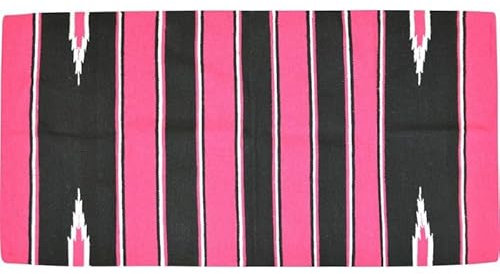 RANDOL'S 801091132 Navajo Cotton/Acrylic Pferdeunterlage, Pink/Schwarz/Weiß, 76 x 152 cm