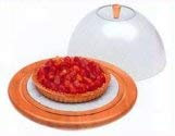 Foppapedretti Vassoio portaformaggi, Base Girevole Coperchio Antiurto con pomolo in faggio, Piano in Marmo di Carrara e Struttura in Legno Massiccio.