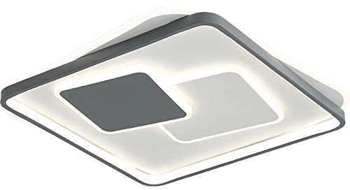 Eurohandisplay LED Deckenleuchte 9643FX 50 * 52cm 100W mit Fernbedienung Lichtfarbe/Helligkeit einstellbar grau/weiß