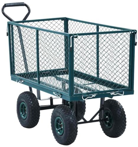 vidaXL Gartenwagen Grün 350 kg
