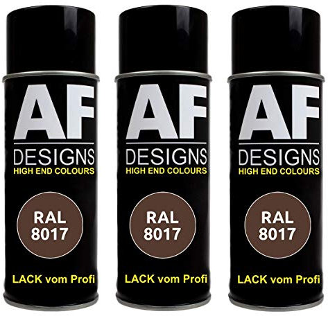 Alex Flittner Designs 3x RAL Lackspray Autolack Buntlack Spraydose RAL8017 SCHOKOLADENBRAUN matt