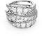 Swarovski Hyperbola Wrap Ring, Verschiedene Schliffe, Weiß, Rhodiniert