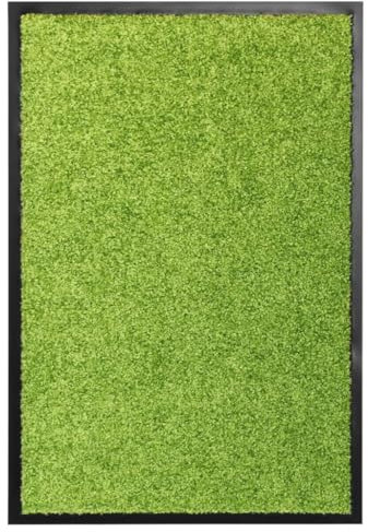 vidaXL Fußmatte Waschbar Schmutzfangmatte Türmatte Fußabtreter Schmutzmatte Schmutzfangläufer Sauberlaufmatte Innen Außen Grün 40x60cm