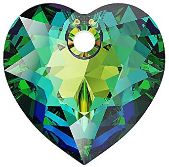 1 stk Swarovski-Kristalle Anhänger - Herzschnitt (6432) Kristall-Vitrail-Medium, 14,5 mm (SWAROVSKI CRYSTALS pendant - Heart Cut (6432) crystal vitrail medium, 14.5 mm)