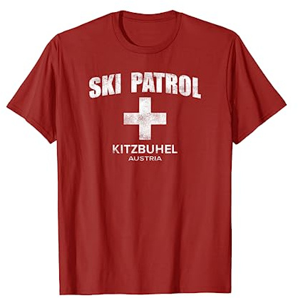 Offizielles Kitzbuhel Austria Vintage Style Ski Patrol T-Shirt