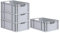 PROREGAL SuperSparSet 4x Eurobox NextGen Economy | Griffe offen |HxBxT 22x40x60cm | 44 Liter | Eurobehälter, Transportbox, Transportbehälter, Stapelbehälter