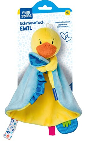 Ravensburger Tier ministeps 4573 Schmusetuch Emil, Flauschiges Schnullertuch mit Klett-Halterung, Baby Spielzeug ab 0 Monate