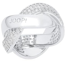 Joop! Damen-Damenring 925er Silber 132 Zirkonia 58 Silber 32013221