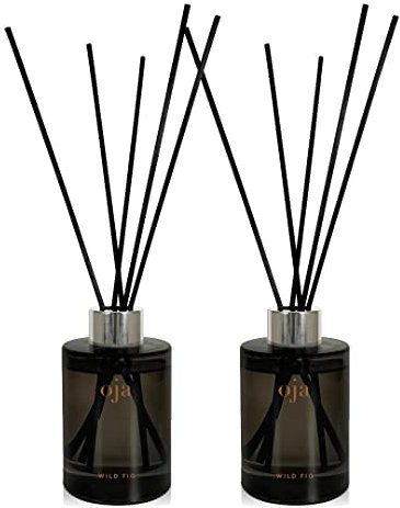 Oja Duftvasen Reed Diffuser Im Eleganten Design (2X 100 ml) (Wild Fig)