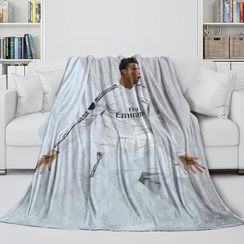 Ronaldo Modisch Decke - Fußball Für Das Ablegen Ihres Telefons Und EIN Nettes Nickerchen - Sofa Bett Büro Krippe Reisen Camping Dekor - Weihnachten Geburtstag Geschenk Idee(150x200cm)