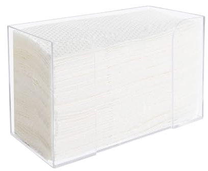 Juwacoo Dispenser per asciugamani di carta da appoggio, porta tovaglioli per ospiti, trasparente, adatto per asciugamani di carta piegati a Z, piegati a C o multipiegati