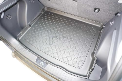 PPH Gummierte Laderaummatte Kofferraumwanne für Hyundai Kona II/Kona II Hybrid/e-Kona II (Electric) SUV ab 2023- erhoehte Ladeflaeche