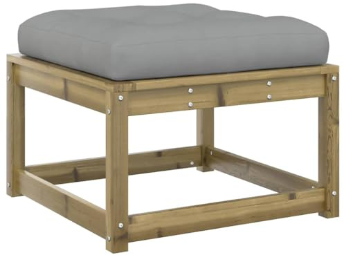vidaXL Gartenhocker, Hocker Modular mit Latten-Design, Fußhocker mit Kissen, Sitzhocker Ottomane Couchtisch Gartenmöbel, Kiefernholz Imprägniert
