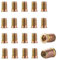 HXJDAM 100 dadi di avvitamento M8 x 20 mm, inserto filettato in legno, zincati, M8, manicotti filettati esagonali, dadi a vite per mobili in legno