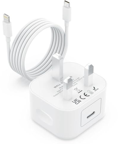 MFi Certified 20W USB C Fast Charger for iPhone 14/13/12/11 Pro/Pro Max/XS Max/XS/XR/X/SE/8 and More - Includes 6FT iPhone Charger Cable
