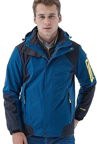 SRZYMJ Jacke Herren Frühling Regenmantel Herren Lang Herren Pufferjacke Leicht Fahrrad Windjacke Herren Regenjacke Rennrad Herren Regenmantel Herren Lang Blau Windjacke Herren Leicht Sommer 4XL