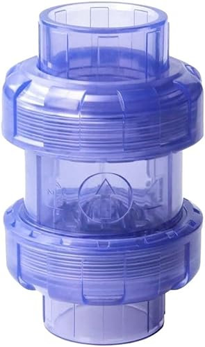 Check Fish Tank Plumbing Aquarium Fitting Shut-Off Valve,1pcs Transparent PVC One Way Non Return Check Valve UPVC Pipe Fitting, for Fish Tank