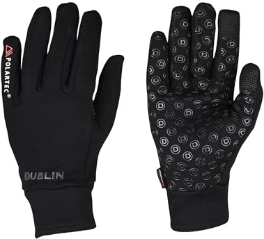 Dublin Polartec Fleece Riding Gloves, Black, Small/6