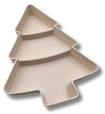 3 PAGEN® Ciotola da portata con 3 pratici scomparti, piatto da portata per albero di Natale, vassoio da portata natalizio per snack e caramelle, piatto di Natale con sezioni