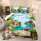 Duvet Bunte Landschaft Bedruckte Schlafdecke Ganzjahres Bettdecke Winter Aesthetic Komfort Bett Decke Maschinen Waschbar