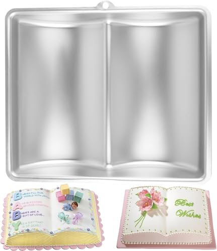 3D Open Book Shaped Shape Cake TIN PAN Mould Christening Graduation Birthday Decorating Novelty Party Baking