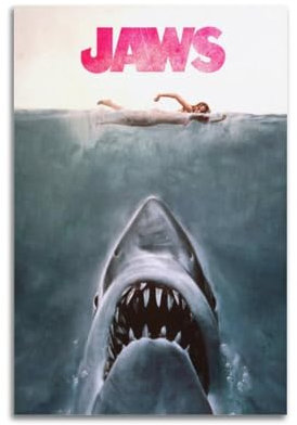 SSXAQWEE Filmposter Jaws, dekoratives Gemälde, Leinwand, Wandposter und Kunstdruck, moderne Familienschlafzimmer-Dekoration, Poster, 20 x 30 cm, 6 Stück