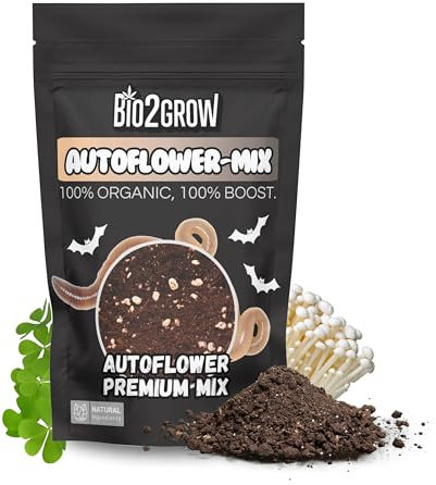 Bio2Grow Autoflower Mix 20 Liter - Automatik Indoor & Outdoor Blumenerde für Pflanzen Leichte Mischung Gemüse Anbau Supermix