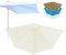 IMUNKT Toldo De Repuesto para Media Sombrilla 270cm 5 Varillas, Cubierta De Parasol De Repuesto, Tela De Recambio para Sombrilla De Patio(Beige)