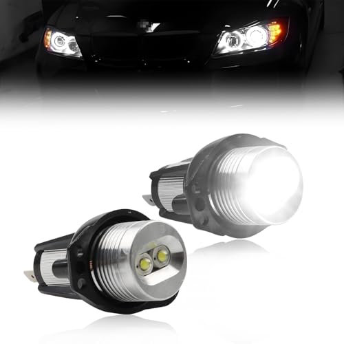 DYNVEX 2 Stücke Halo Marker Ring für E90 E91 2005 2006 2007 2008, [Can-bus Fehlerfrei] 6000K 10W Premium und Langlebig 2 SMD Angel Eyes