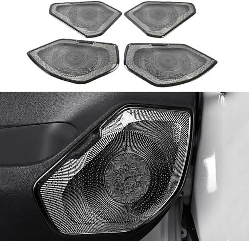 LGPBHSH Car Speaker Cover Kit, Compatible with Toyota RAV4 2020-2021, Speaker Cover Trim Frame Sticker Auto Interior Accessories,Black