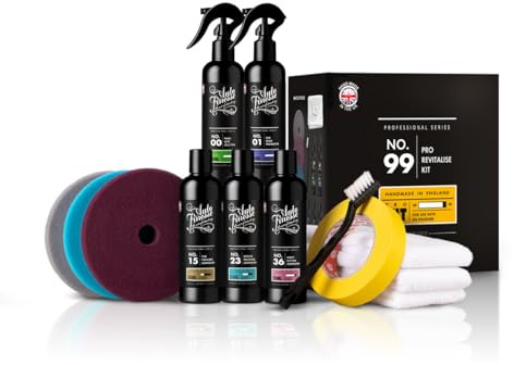 Auto Finesse Pro Revitalise Kit – 3-Step Paint Correction Kit for Dual Action Polishers | Professional Car Polishing System for Swirl & Scratch Removal | Includes Compounds & Pads