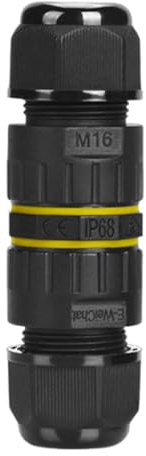 IP68 Waterproof Outdoor Inline Cable Connector, 3 Pole, Ø3.5-10mm Cable Diameter, Extension Electrical Protector for Cable-Diameter