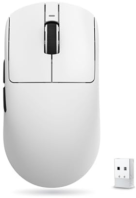 ATK VXE R1 Wireless Gaming Mouse - White | 51g Lightweight, PAW3395 Sensor, Up to 26,000 DPI, 1K Polling Rate, 40 Hr Battery Life, Tri-Mode 2.4G/BT/Wired