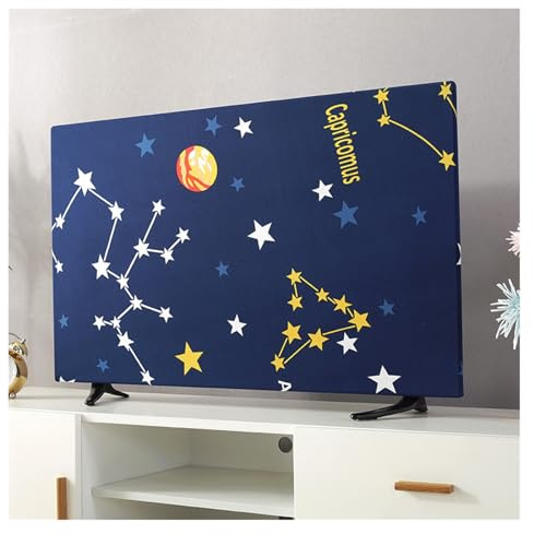 Yvxotrxnk Housse de protection universelle pour TV à suspendre - Pour écrans de 100 à 55 à 65 cm - En tissu doux - Pour télévisions à écran plat LCD LED domestique - Accessoire mural (constellation