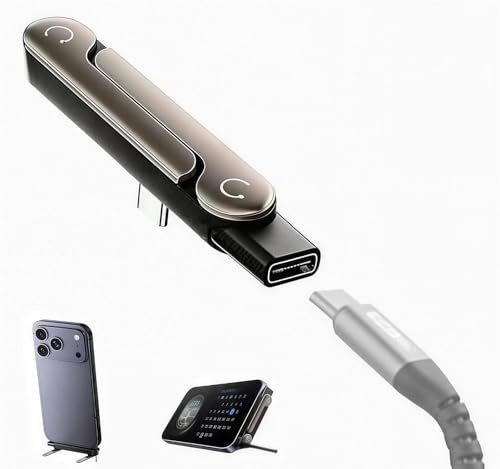 AltaMoment Detachable 2 in 1 USB C to USB C Charger, 240w Stand Data Charging for Desk, Invisible Foldable Holder Charger with 360° Invisible Stand for Gaming Office Car Travel (1)