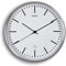 Maul MAULfly Radio Wall Clock Diameter 30 cm | Wall Clock Made of Mineral Glass | Automatic Time Setting | Narrow Aluminium Frame in Modern Design | for Office, Home Office and Living Area | White