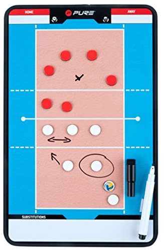 Pure2Improve Unisex Trainingsboard Taktiktafel, Volleyball, 35x22cm EU