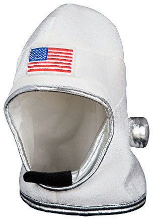 Wicked Costumes Adult Unisex White Velour Astronaut Helmet Fancy Dress Accessory