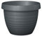 Scheurich Country Star Pflanzgefäß Metallic Grey Ø 25 cm, Höhe 19 cm, Volumen 5 l, mit passendem Untersetzer